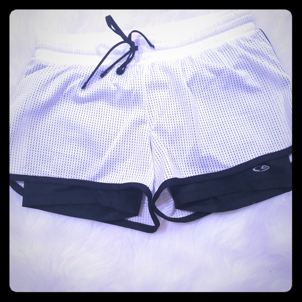 Champion workout white and black short. Size S